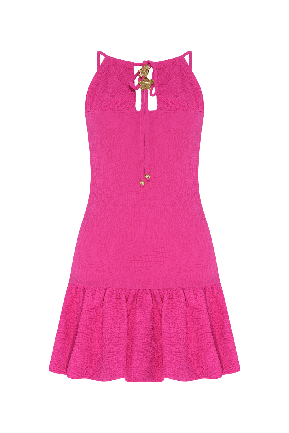 VESTIDO CURTO BREEZE JACQUARD ROSA