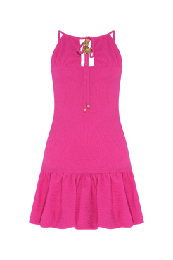 VESTIDO CURTO BREEZE JACQUARD ROSA