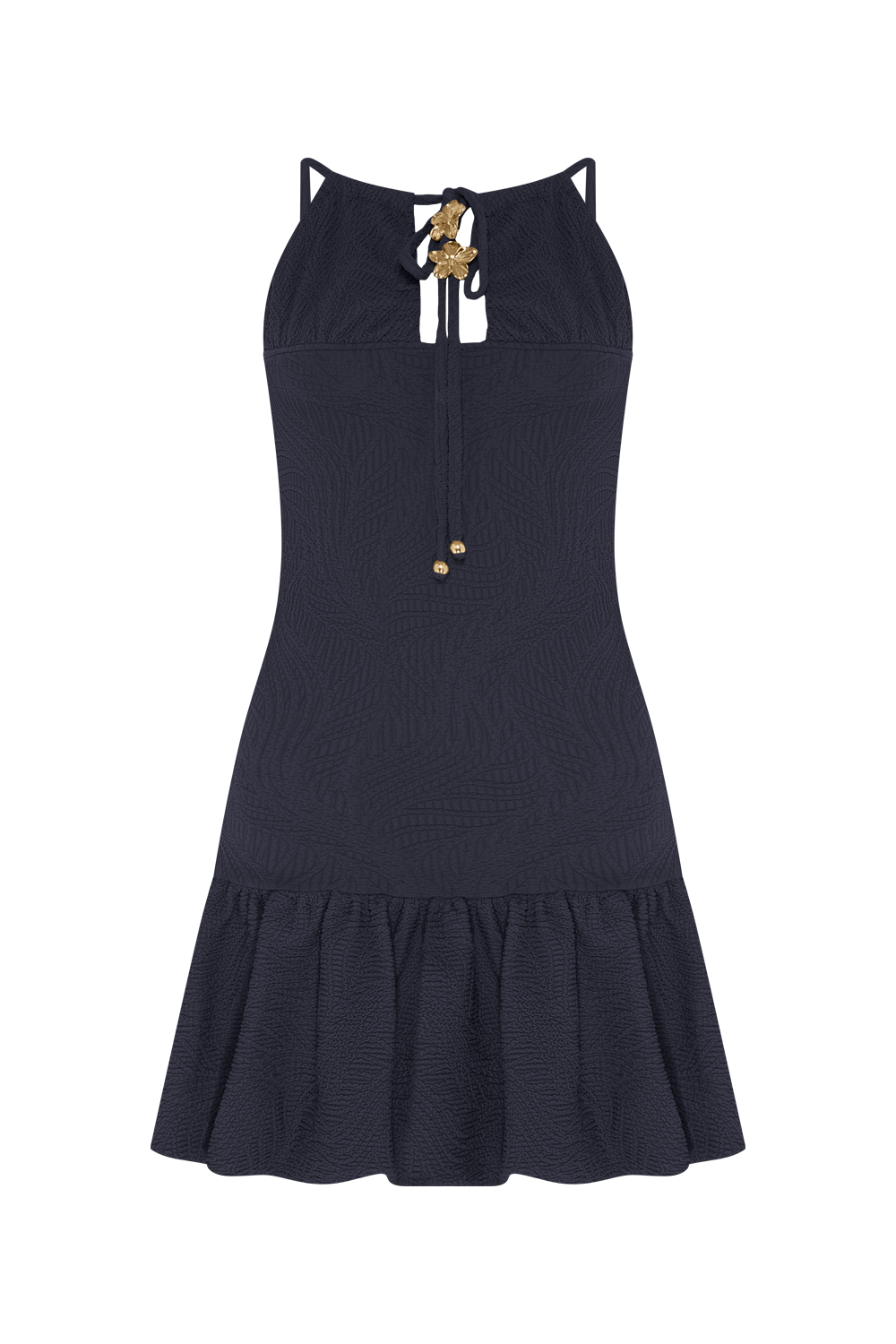 VESTIDO CURTO BREEZE JACQUARD PRETO