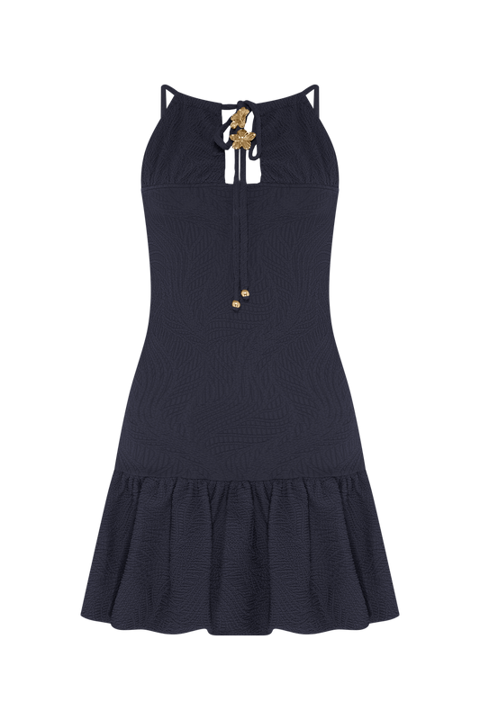 VESTIDO CURTO BREEZE JACQUARD PRETO
