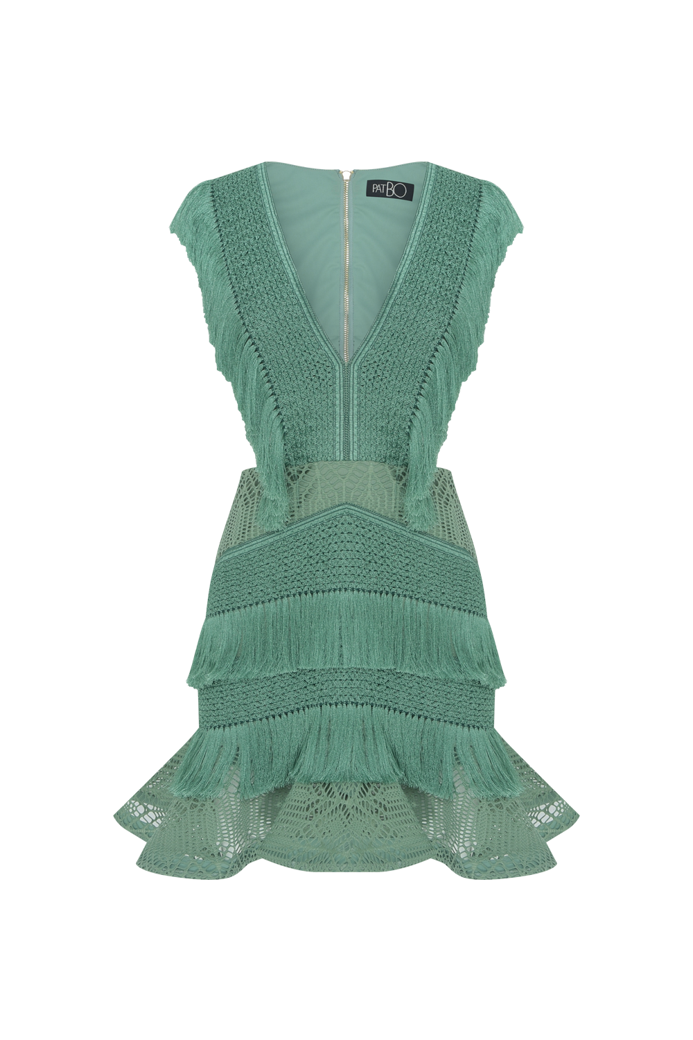 VESTIDO CURTO SAMBA FRINGE VERDE CLARO