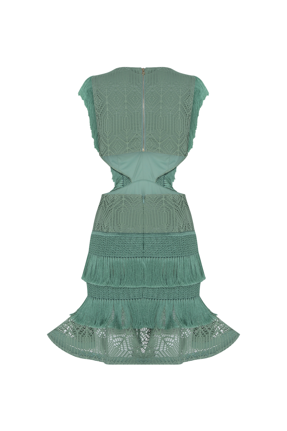 VESTIDO CURTO SAMBA FRINGE VERDE CLARO