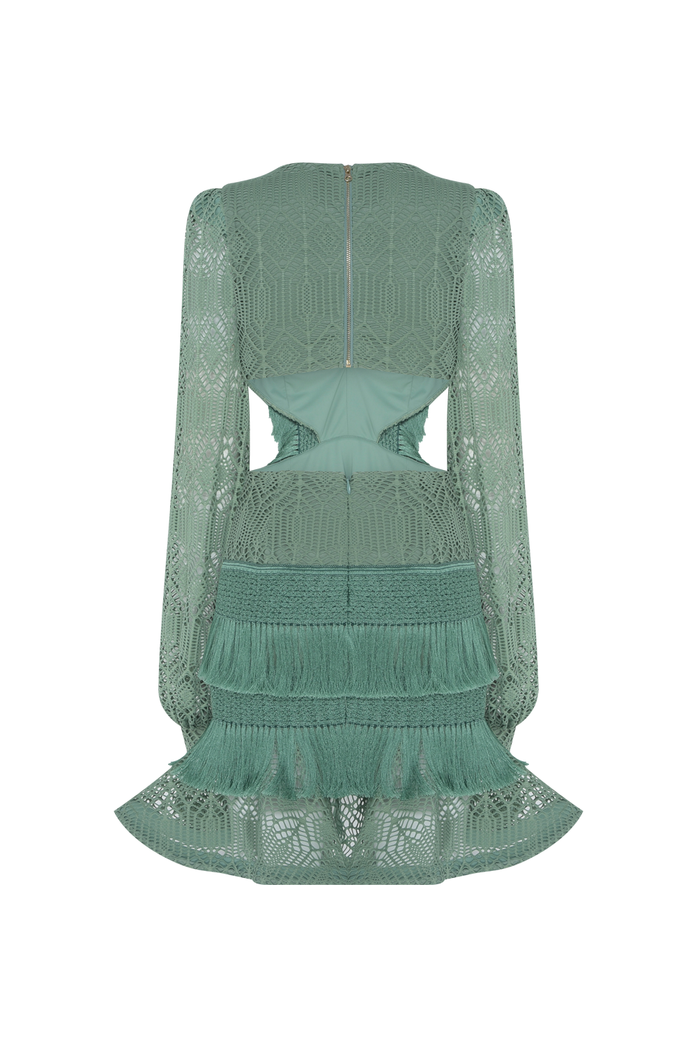 VESTIDO CURTO SAMBA FRINGE VERDE CLARO