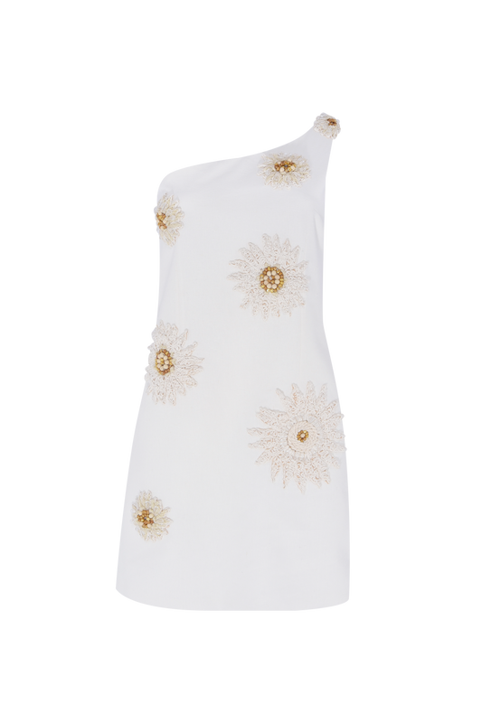 VESTIDO CURTO LINHO TROPIC OFF WHITE