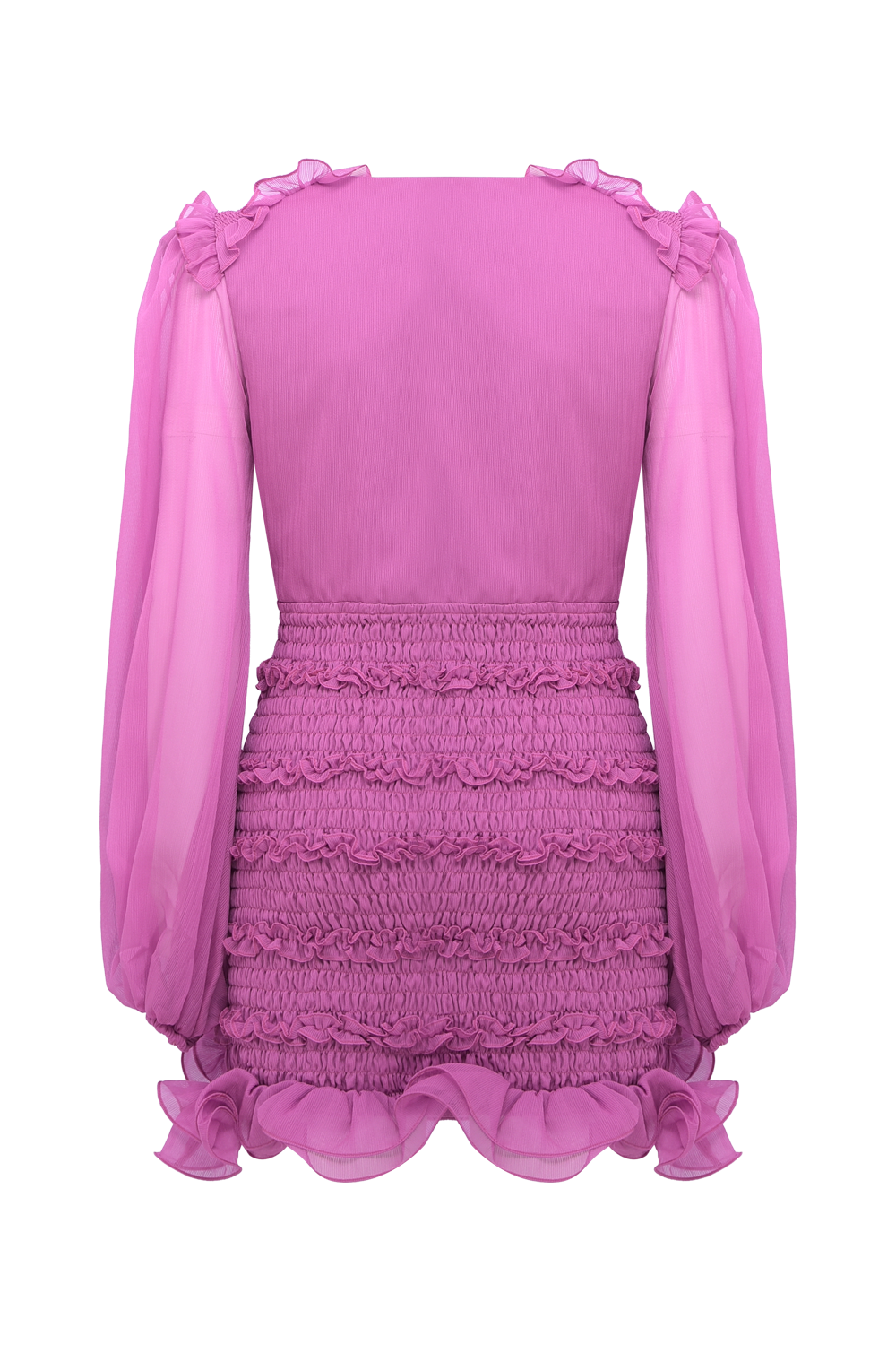 VESTIDO CURTO CHIFFON HARMONY ROSA