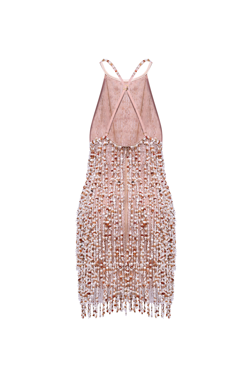 VESTIDO CURTO PEARL DUST EMBROIDERY OFF WHITE