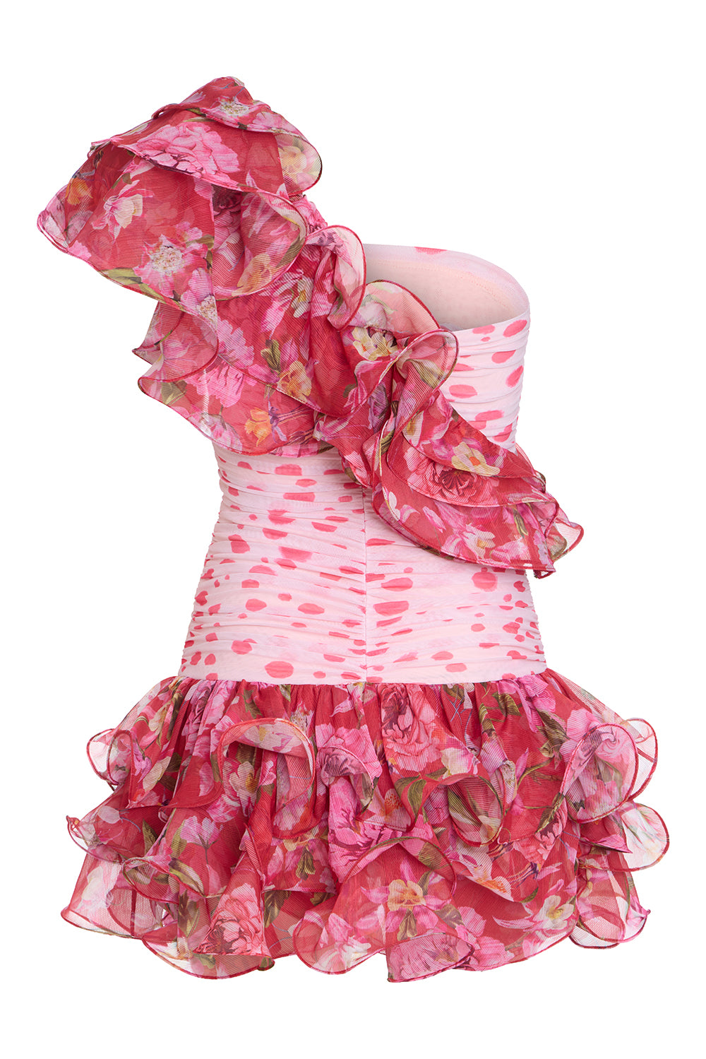 VESTIDO CURTO PEONY DOTS VERMELHO