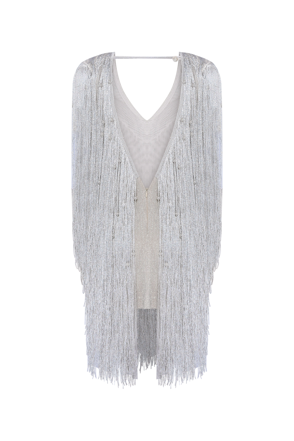 VESTIDO CURTO AUREA CROCHET PRATA