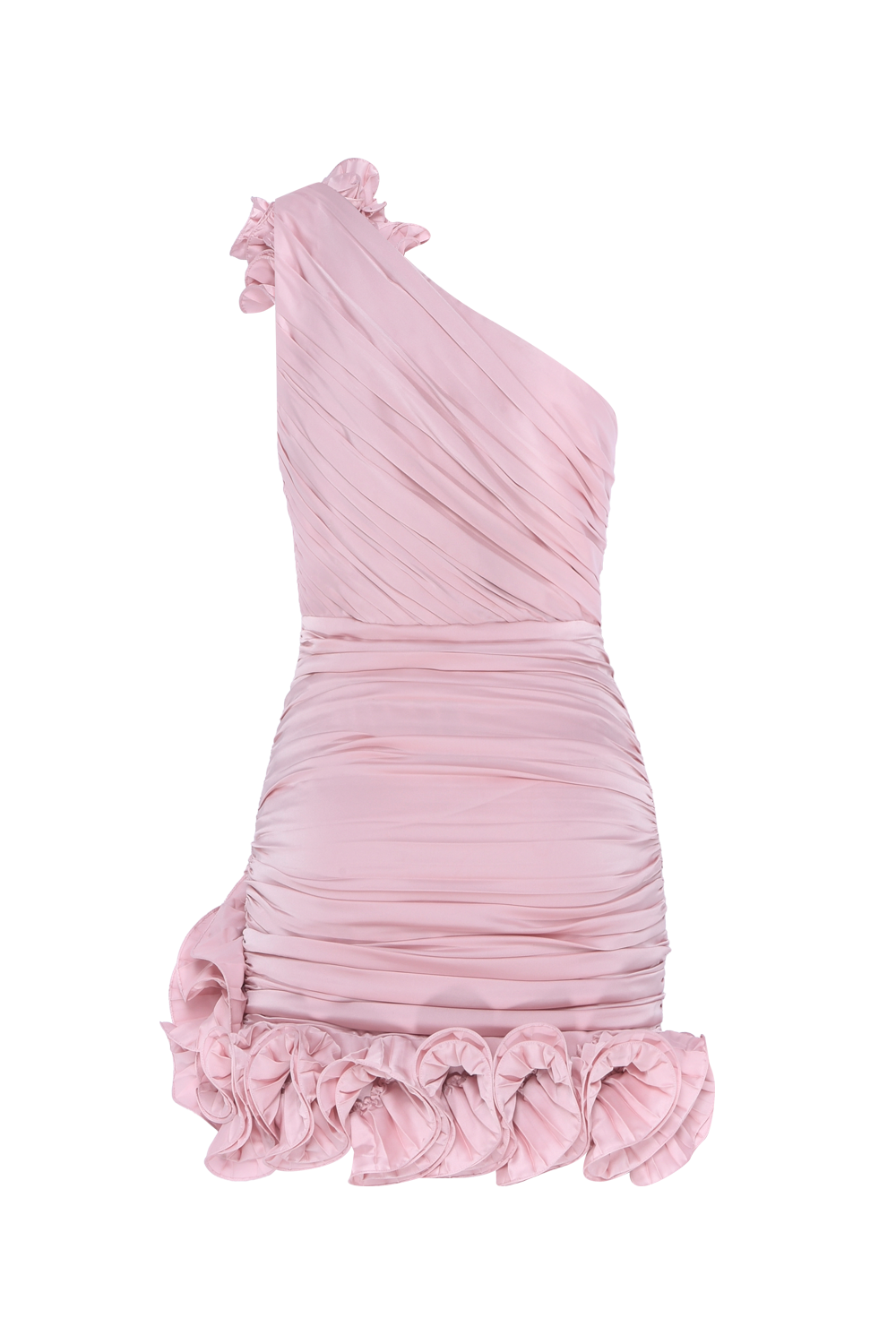 VESTIDO CURTO CETIM ISABEL ROSA CLARO