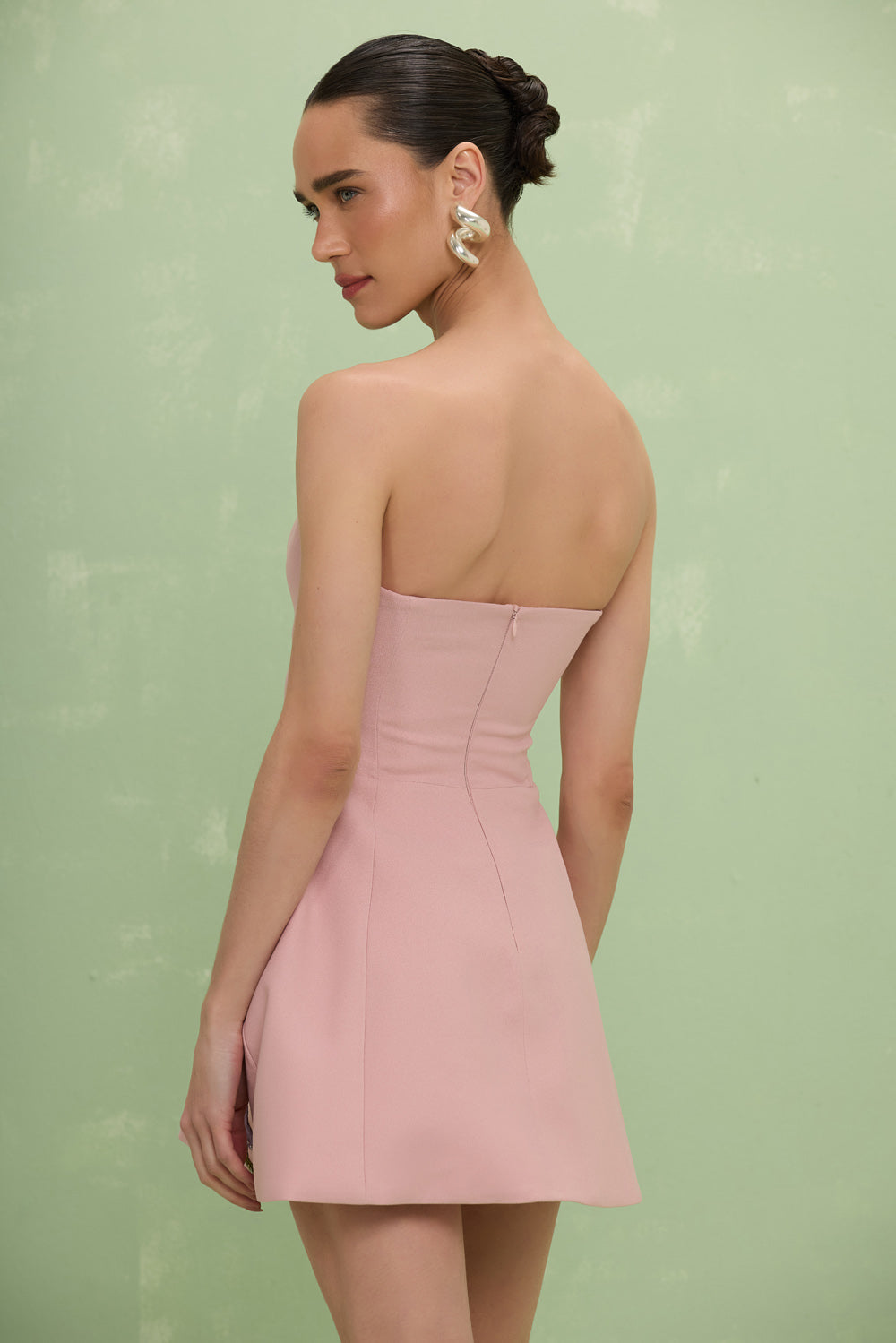 VESTIDO CURTO CREPE NORMA ROSA
