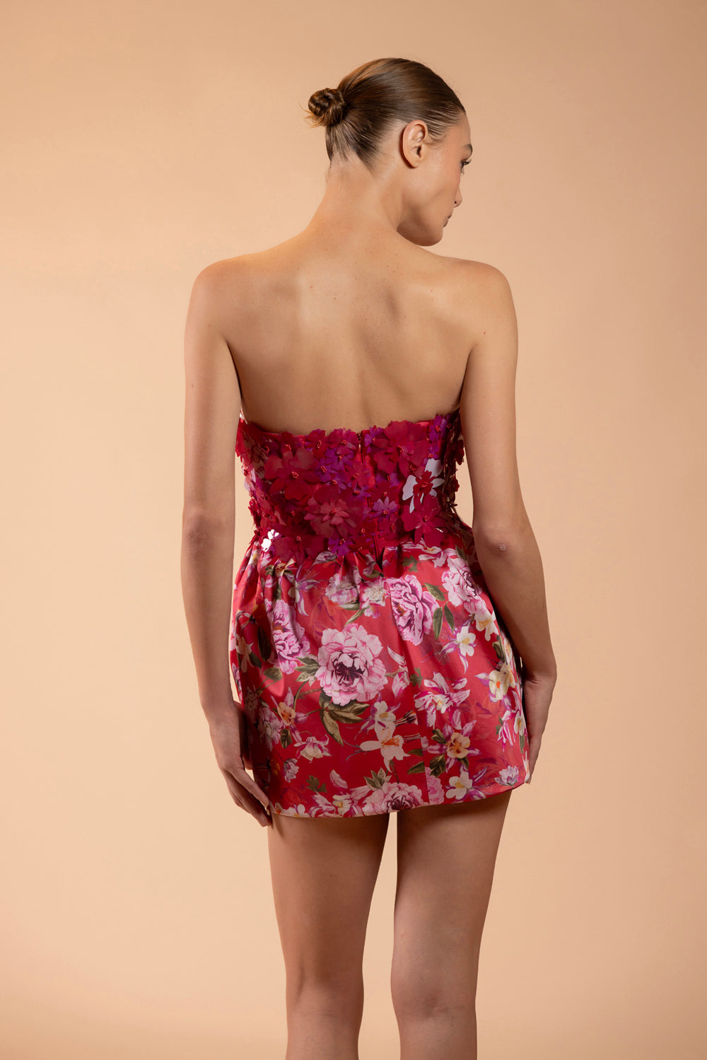 VESTIDO CURTO PEONY DOTS VERMELHO