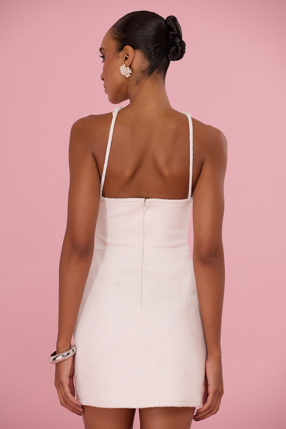 VESTIDO CURTO TWEED MAVI OFF WHITE