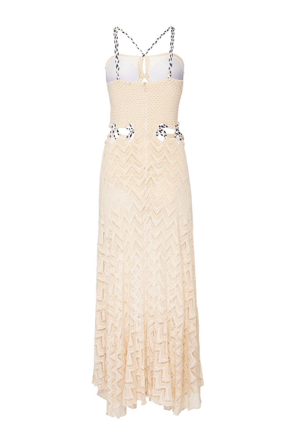 VESTIDO LONGO TELA DEEP DIVE OFF WHITE