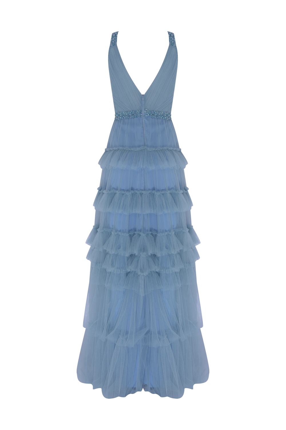 VESTIDO LONGO AZUL CLARO