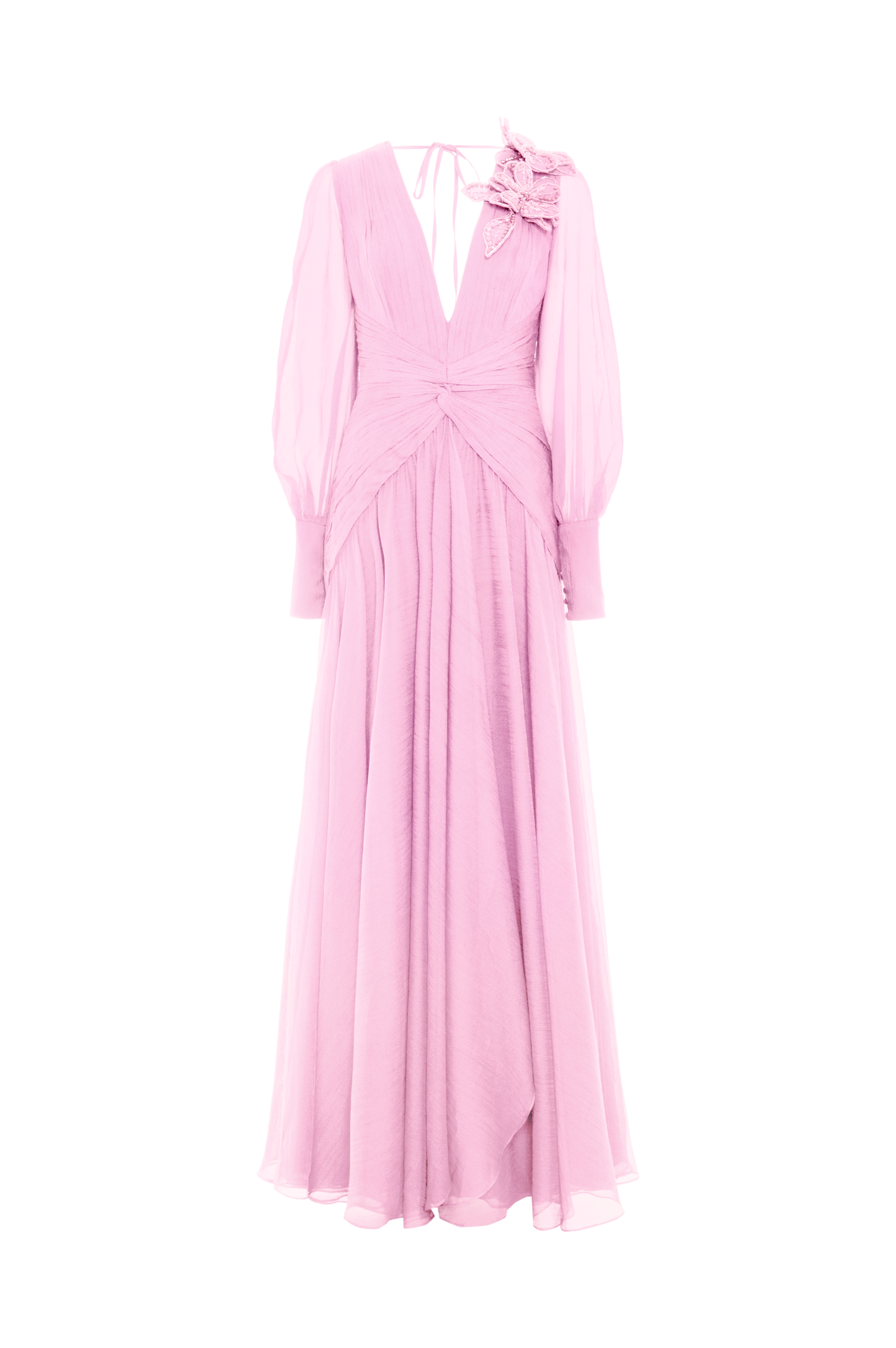 VESTIDO LONGO CHIFFON WONDERLAND ROSA CLARO