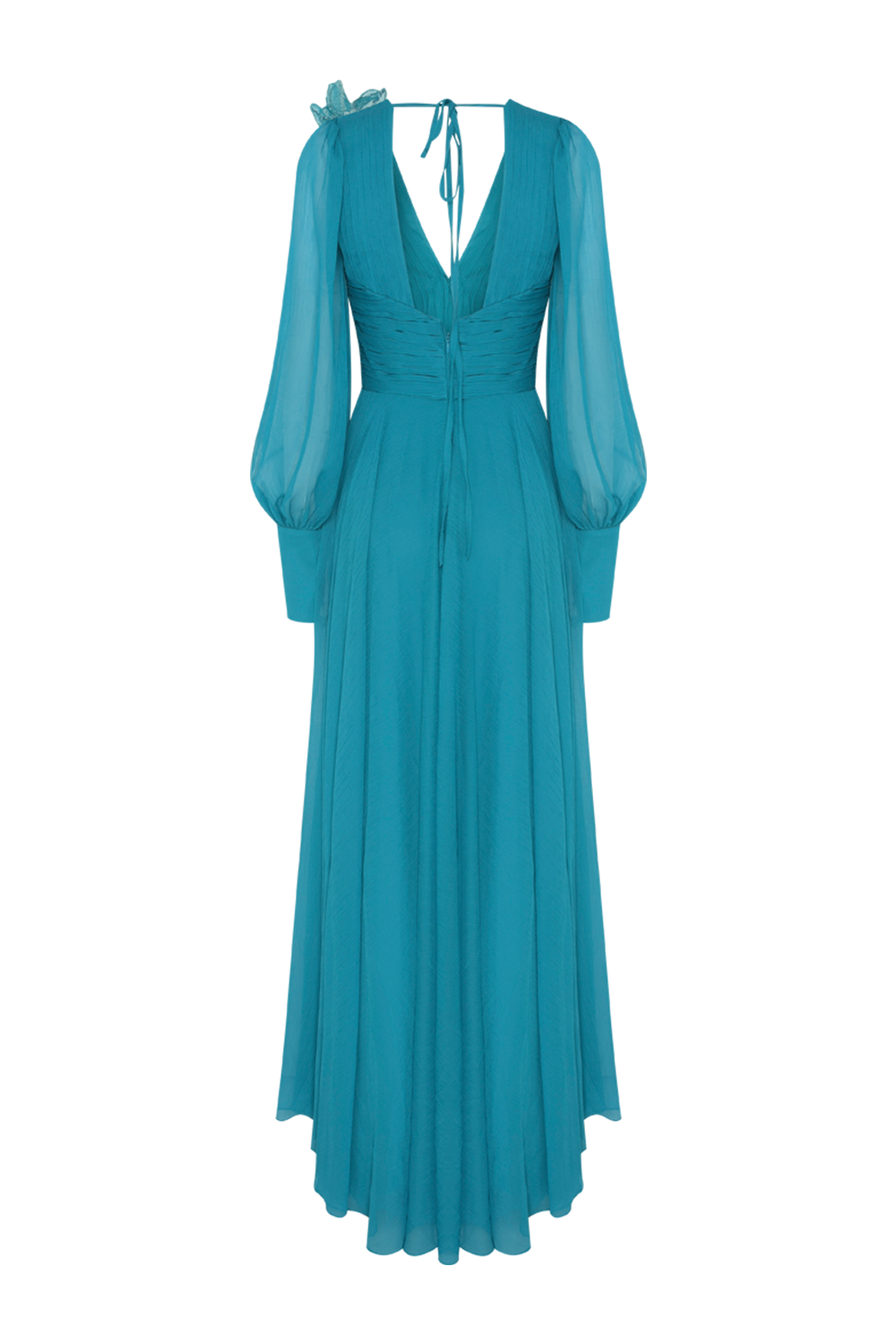 VESTIDO LONGO CHIFFON WONDERLAND AZUL