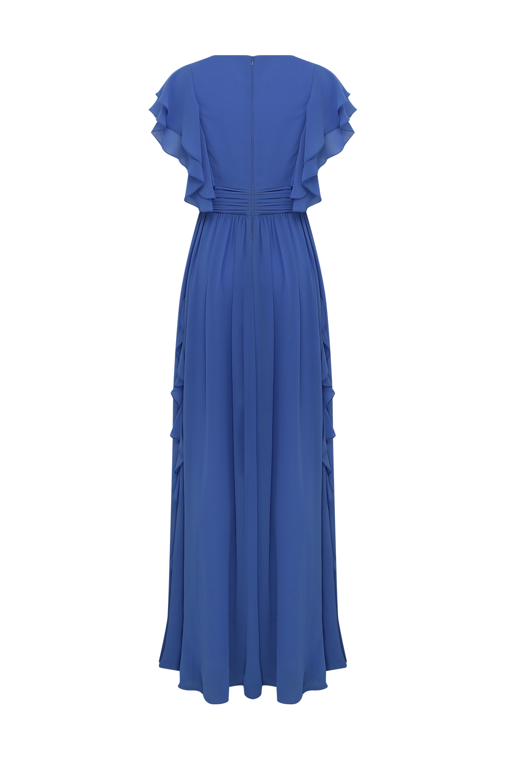 VESTIDO LONGO CHIFFON PULSE AZUL
