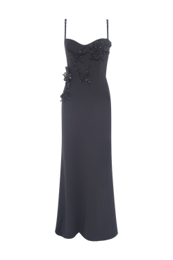 VESTIDO LONGO CREPE MYSTIQUE PRETO