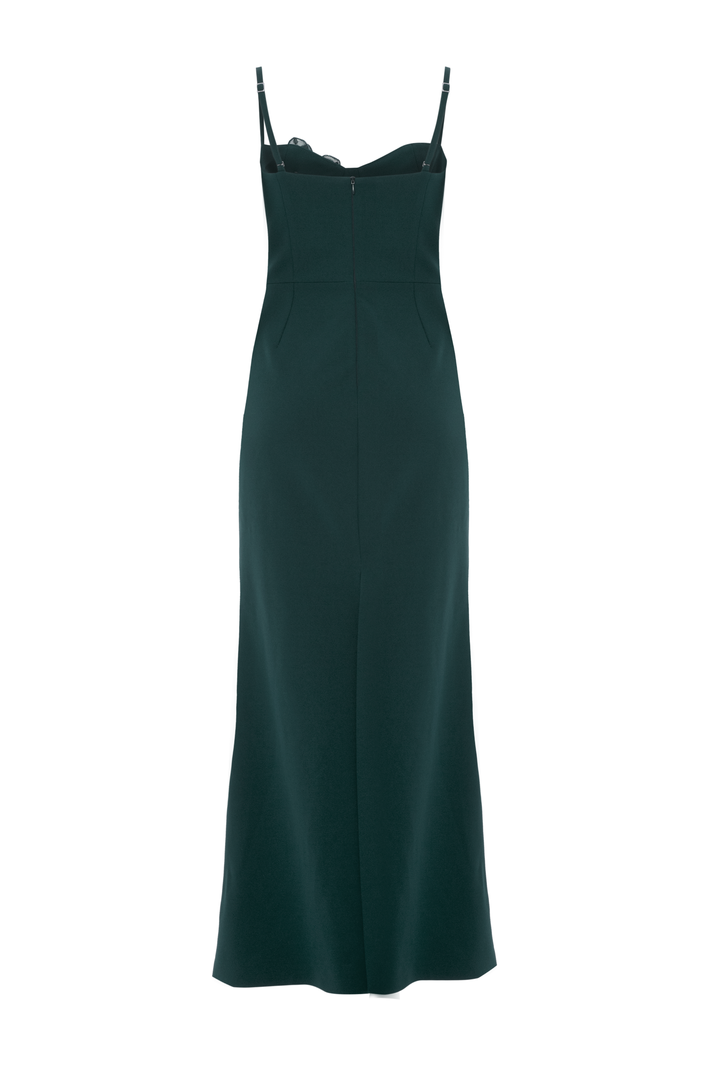 VESTIDO LONGO CREPE MYSTIQUE VERDE ESCURO