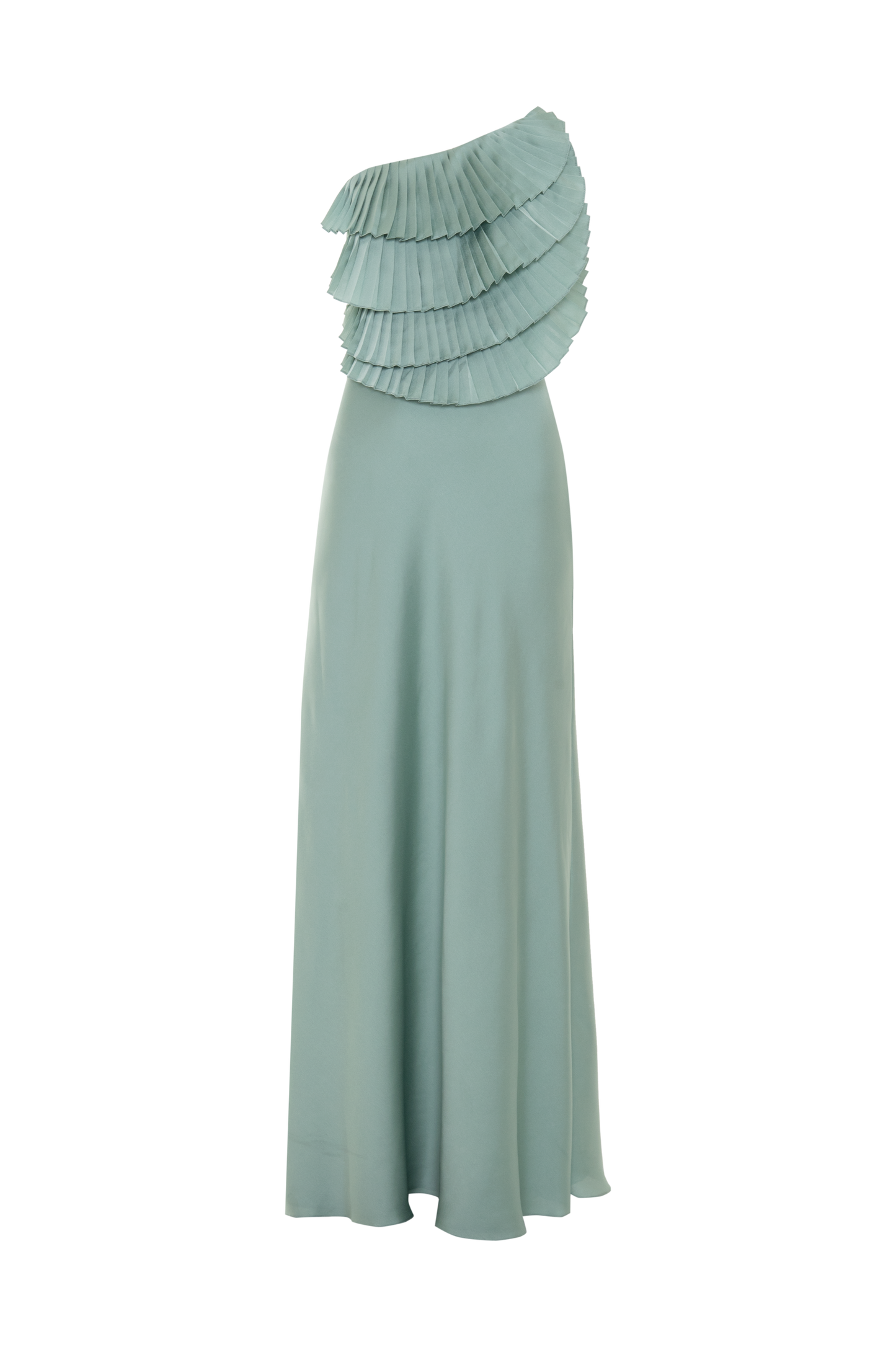 VESTIDO LONGO CETIM DREAM VERDE CLARO