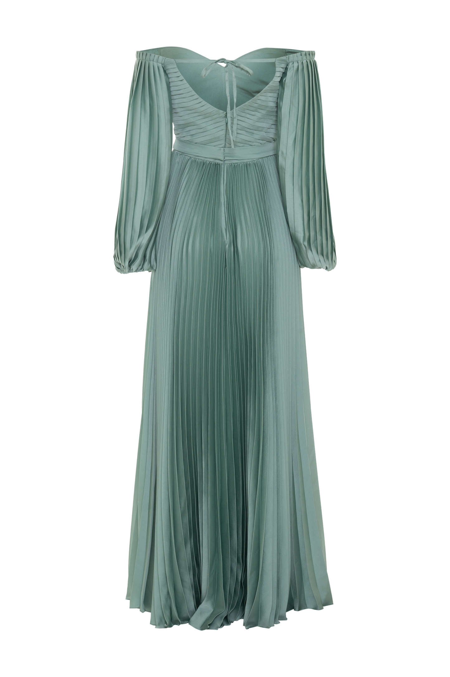 VESTIDO LONGO CETIM DREAM VERDE CLARO