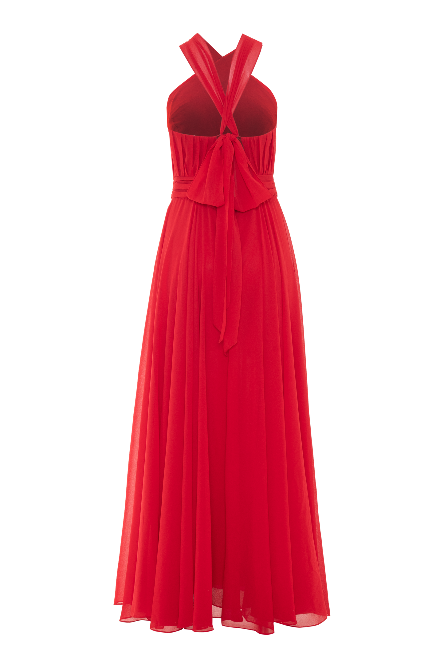 VESTIDO LONGO CHIFFON SENSES VERMELHO
