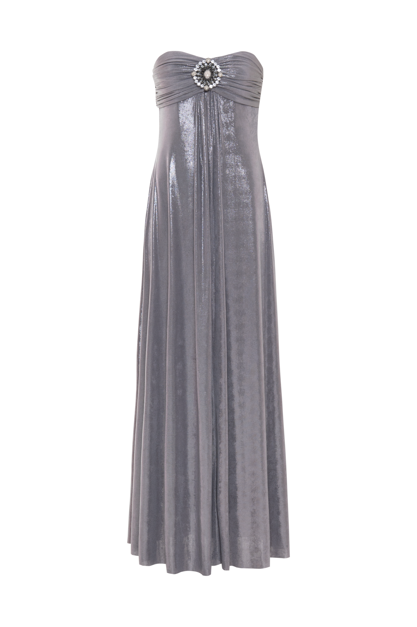 VESTIDO LONGO JERSEY ELYSIAN PRATA