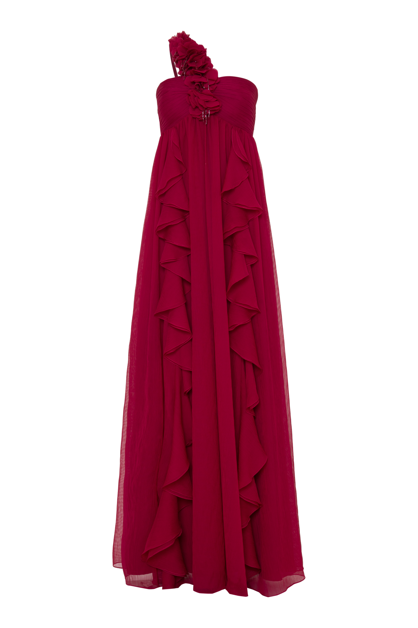 VESTIDO LONGO CHIFFON LOVESTRUCK ROSA ESCURO