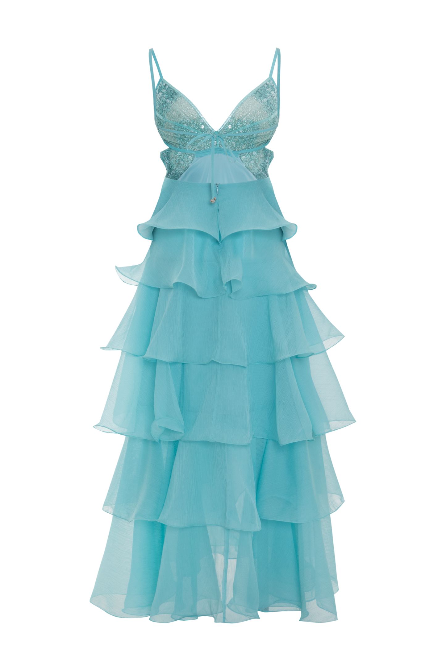 VESTIDO LONGO CHIFFON LOVESTRUCK AZUL