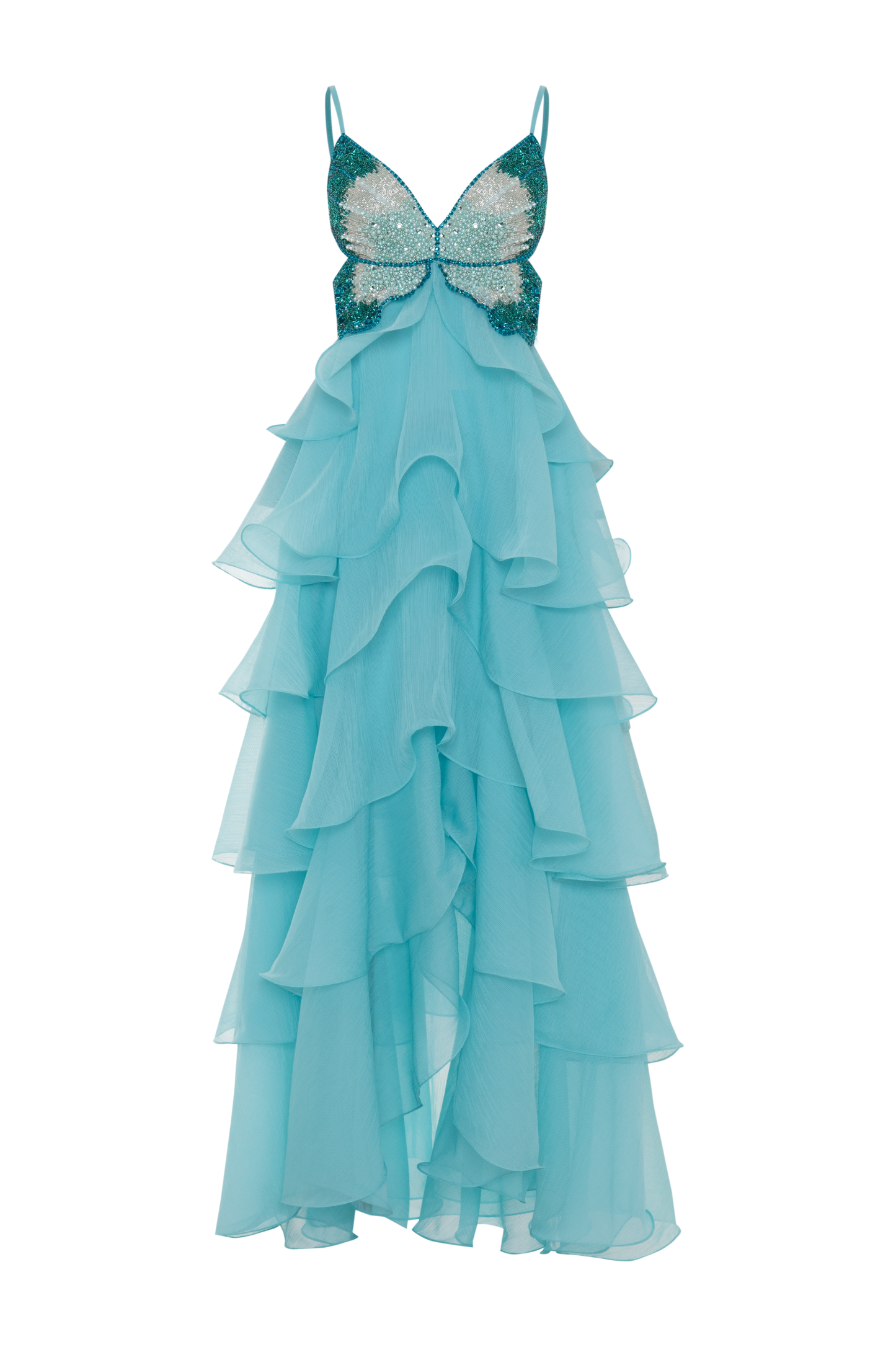 VESTIDO LONGO CHIFFON LOVESTRUCK AZUL