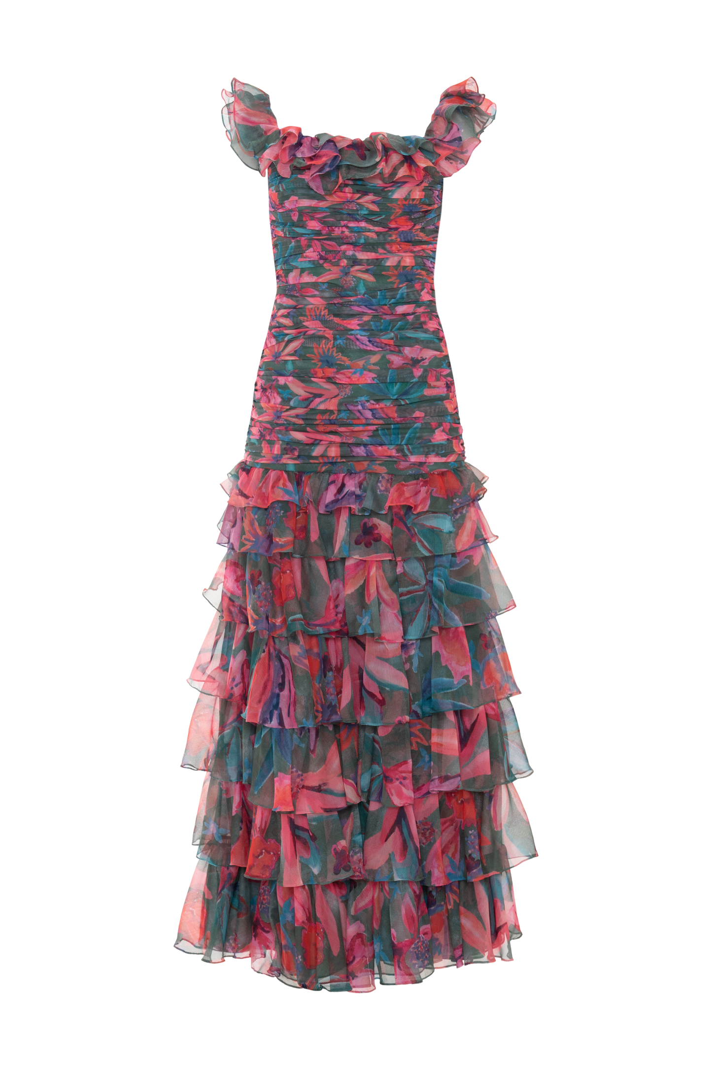 VESTIDO LONGO SIMSII ARTSY VERDE