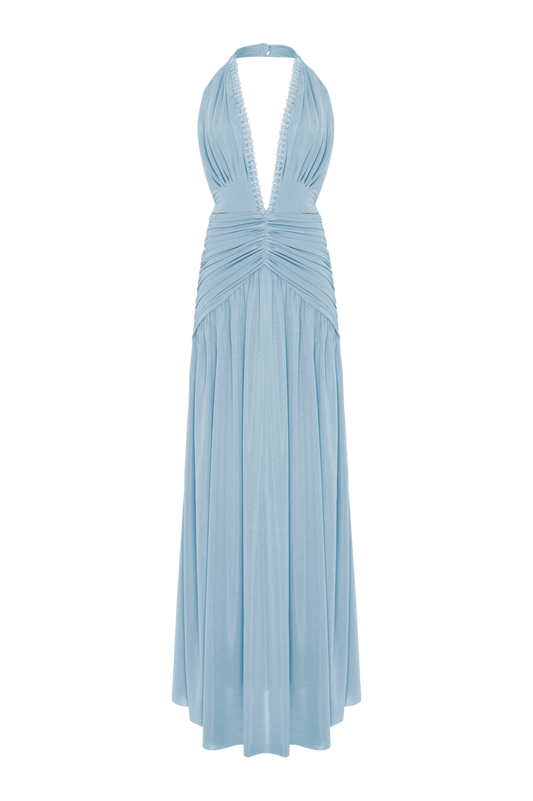 VESTIDO LONGO SUNKISSED JERSEY AZUL