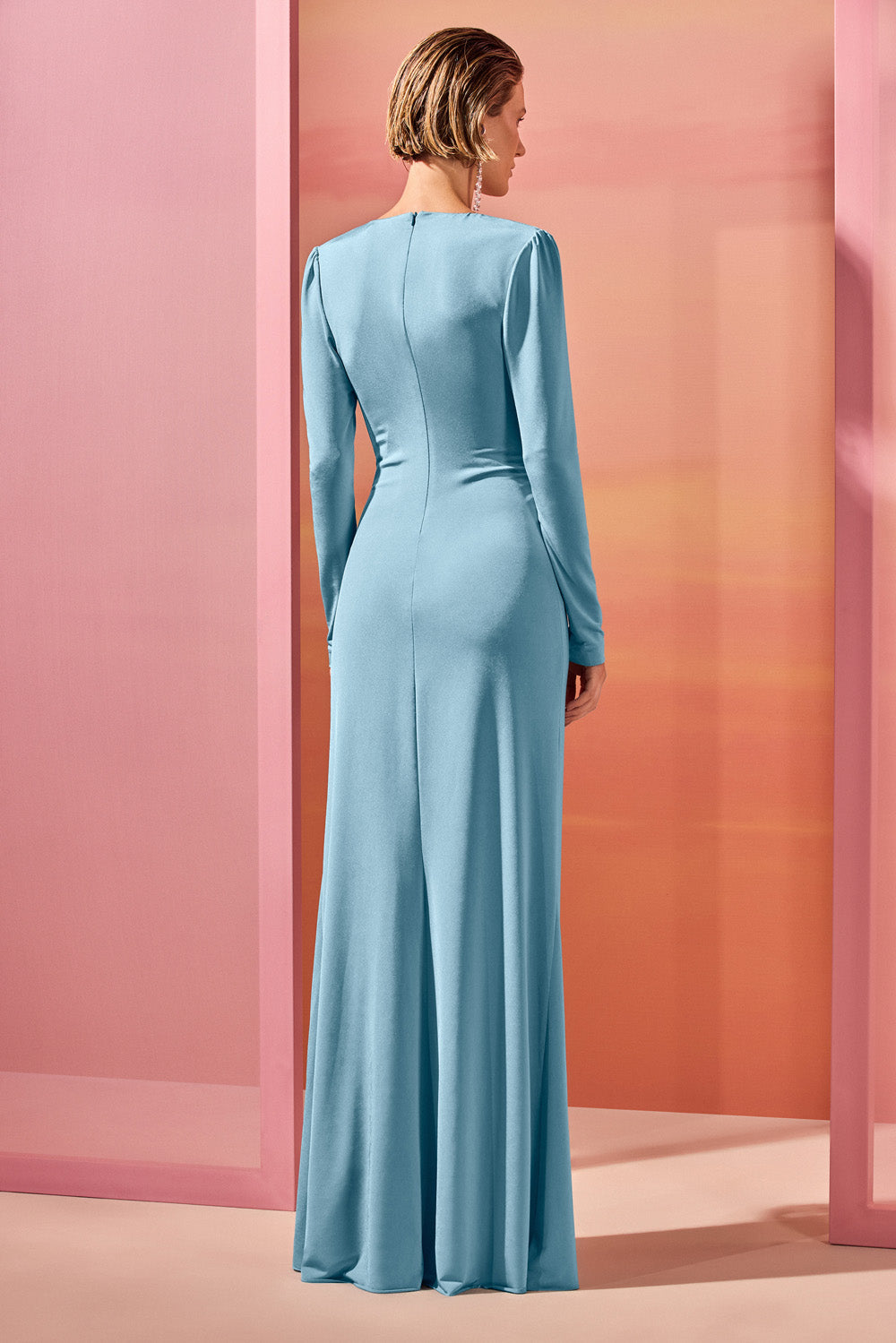 VESTIDO LONGO SUNKISSED JERSEY AZUL