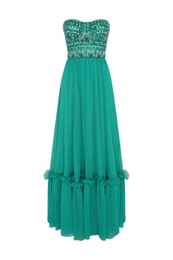 VESTIDO LONGO CHIFFON DAYDREAM VERDE