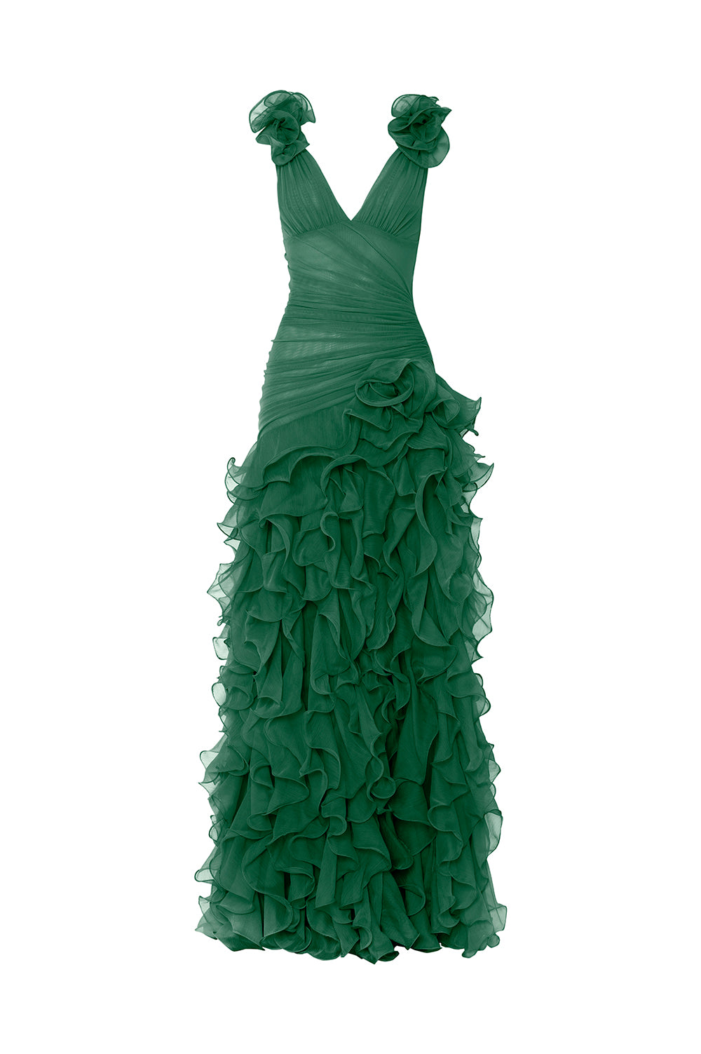 VESTIDO LONGO CHIFFON DAYDREAM VERDE