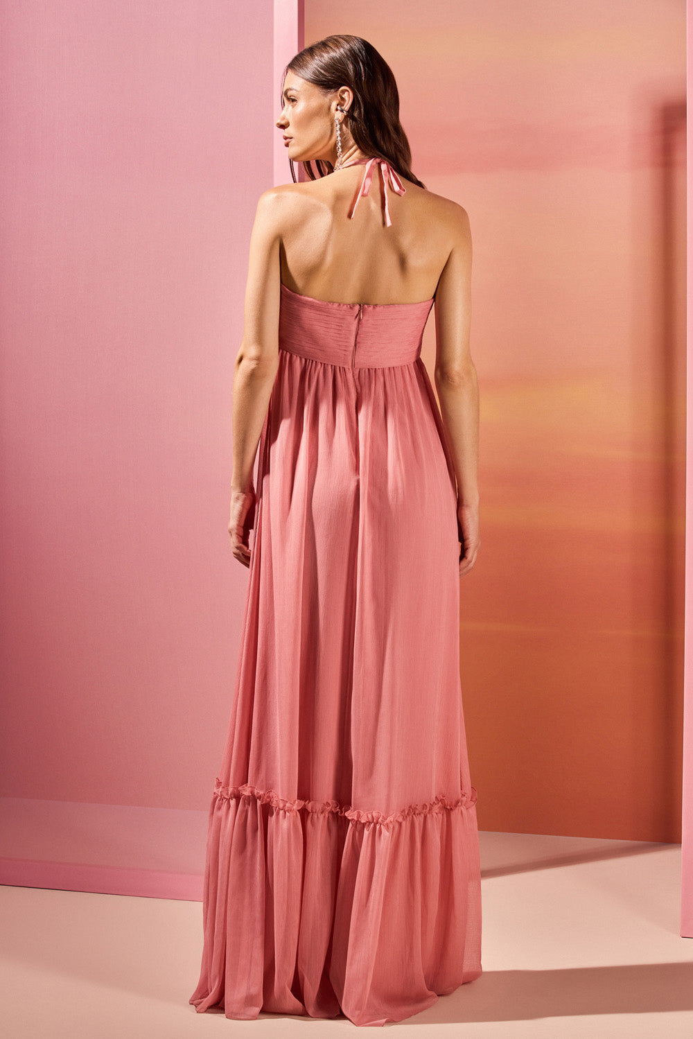 VESTIDO LONGO ESSENCE ROSA