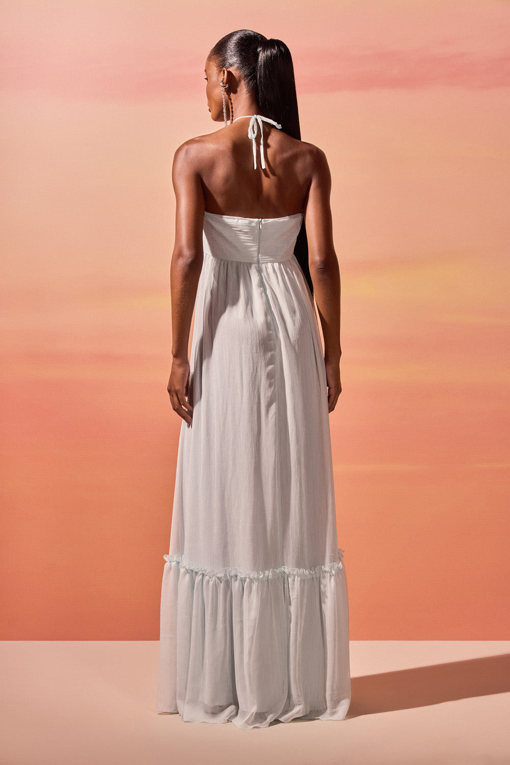 VESTIDO LONGO ESSENCE AZUL CLARO