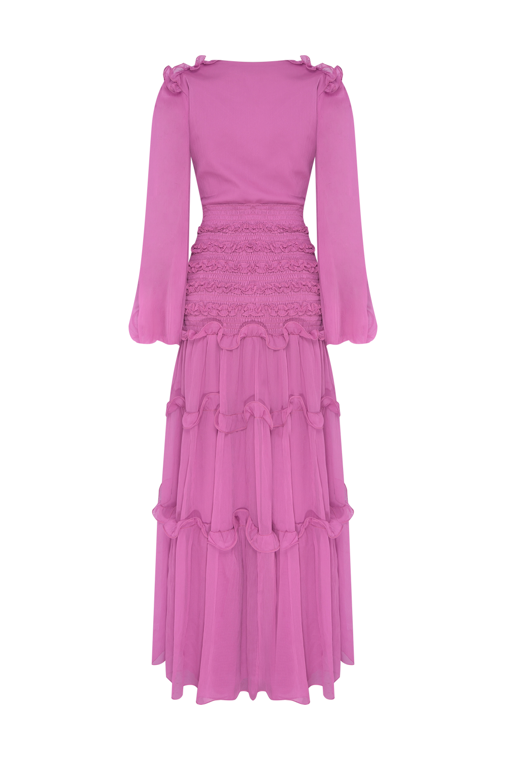 VESTIDO LONGO CHIFFON DAYDREAM ROSA