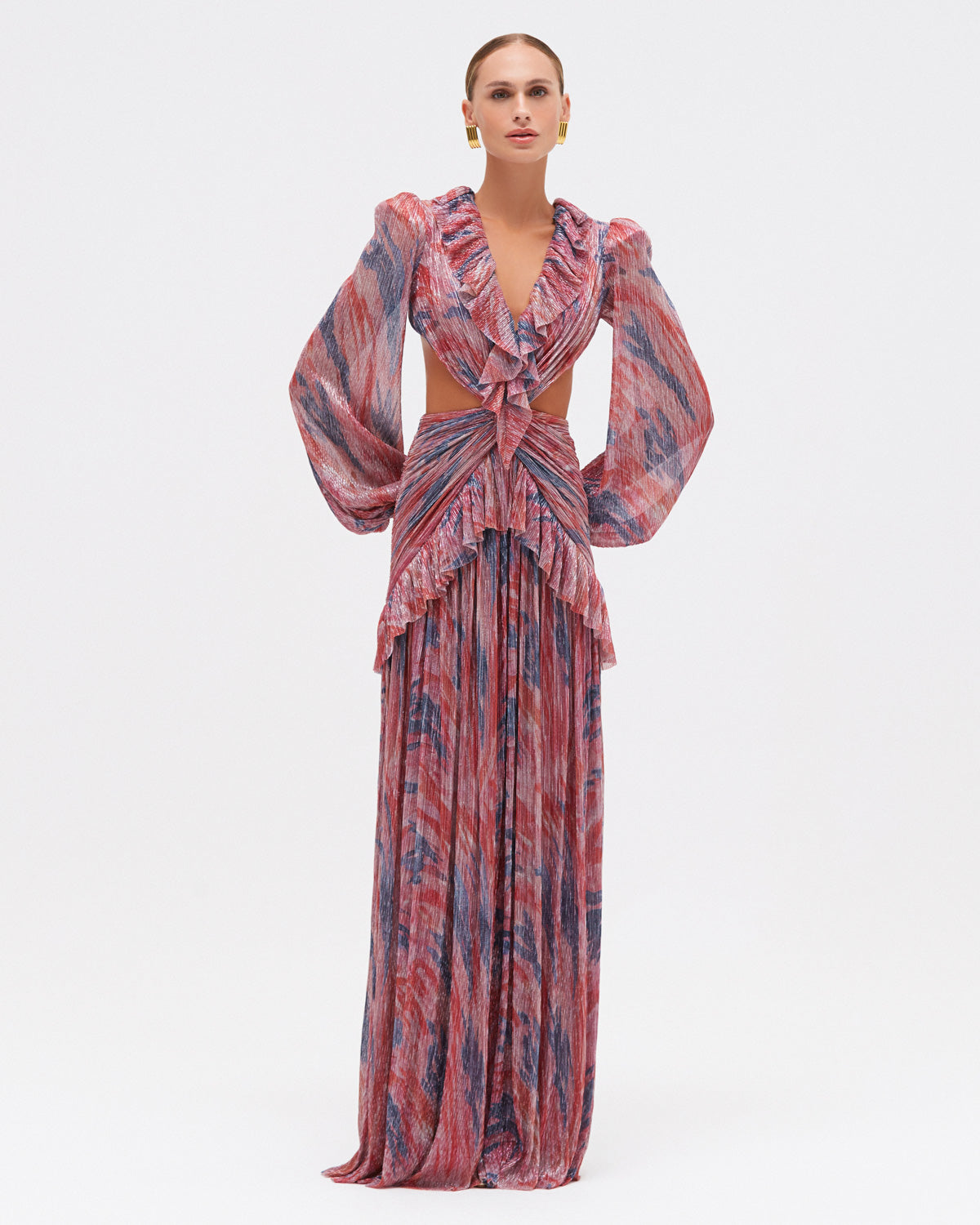VESTIDO LONGO TWIST ROSA
