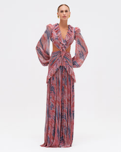 VESTIDO LONGO TWIST ROSA