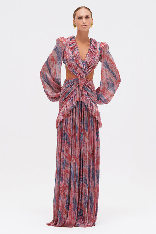 VESTIDO LONGO TWIST ROSA