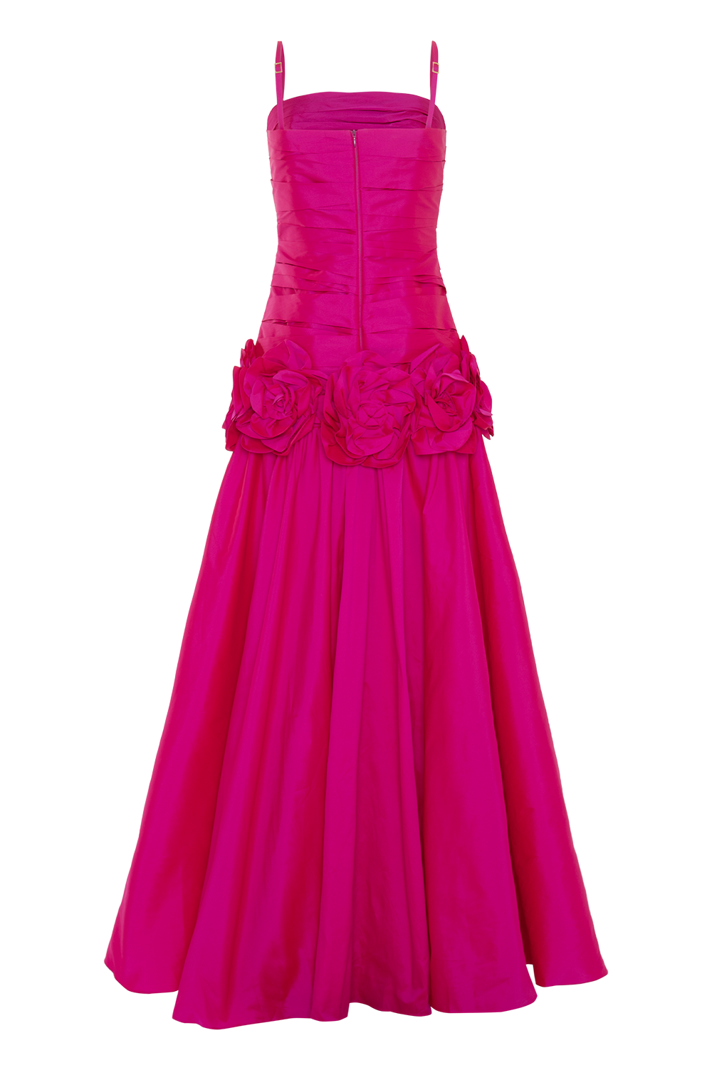 VESTIDO LONGO TAFETÁ BLOOM ROSA