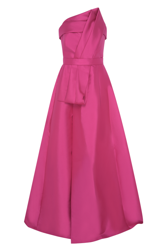VESTIDO LONGO ZIBELINE MEMORY FUCSIA