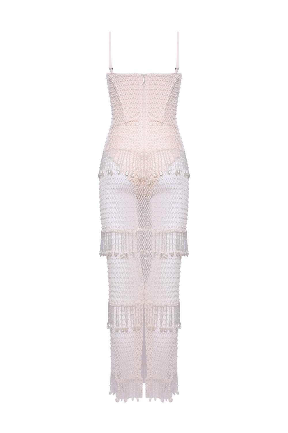 VESTIDO LONGO CROCHET BLOOM BEGE