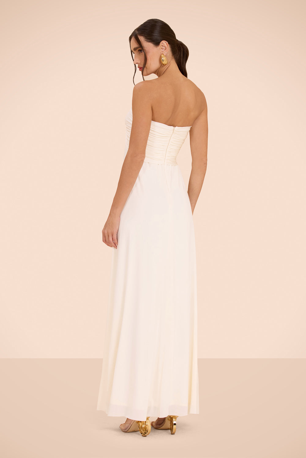 VESTIDO LONGO JERSEY INTENSITY OFF WHITE