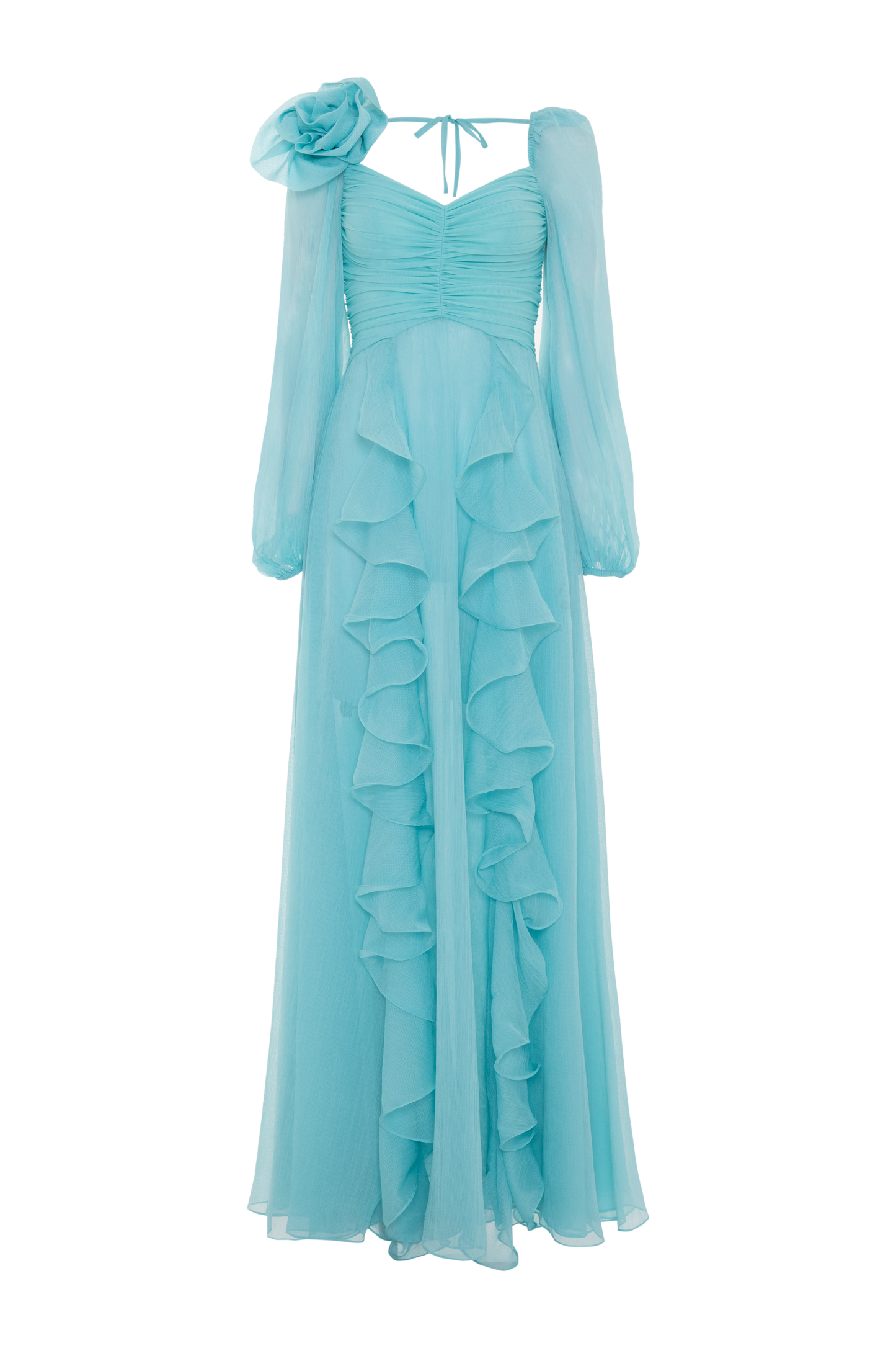 VESTIDO LONGO CHIFFON LOVESTRUCK AZUL
