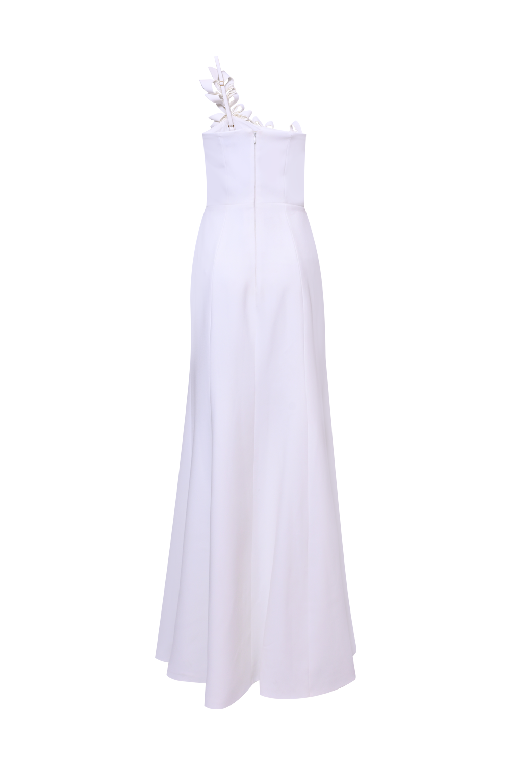 VESTIDO LONGO CREPE DHALIA OFF WHITE