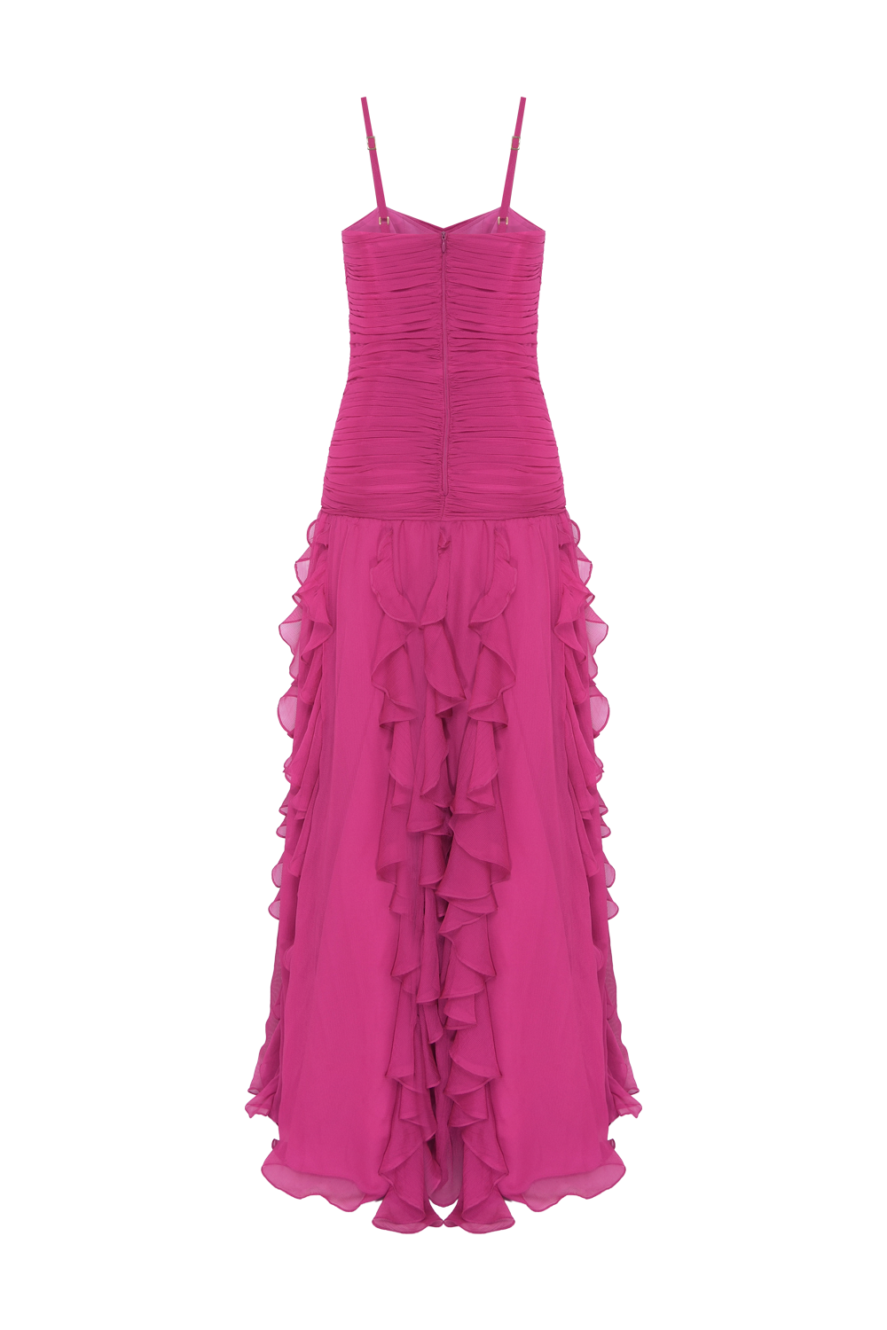 VESTIDO LONGO CHIFFON ROSALIA ROSA