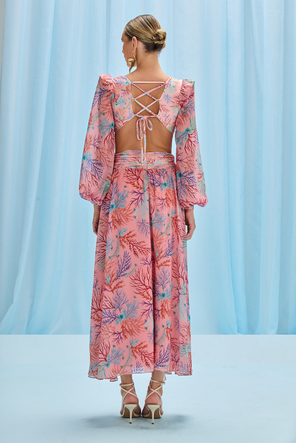 VESTIDO LONGO SEAWEED ROSA