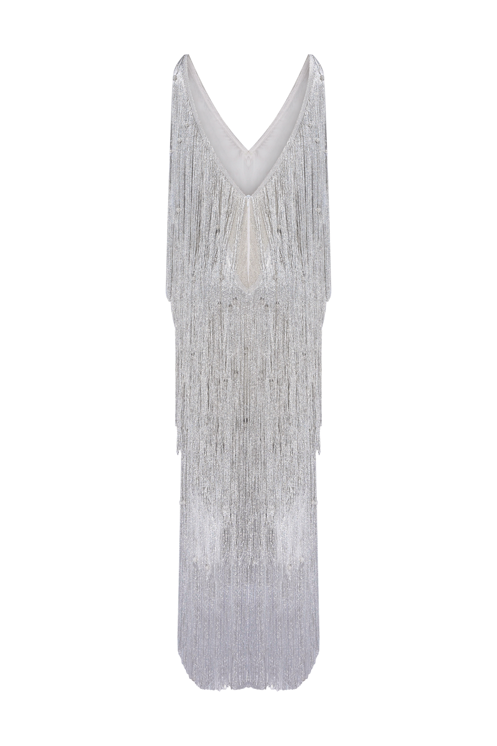 VESTIDO LONGO AUREA CROCHET PRATA